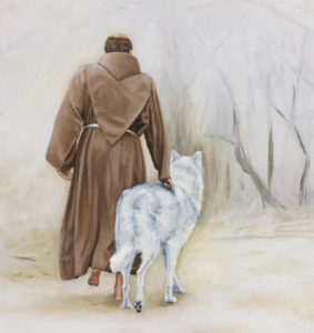 St. Francis Walking with the Wolf